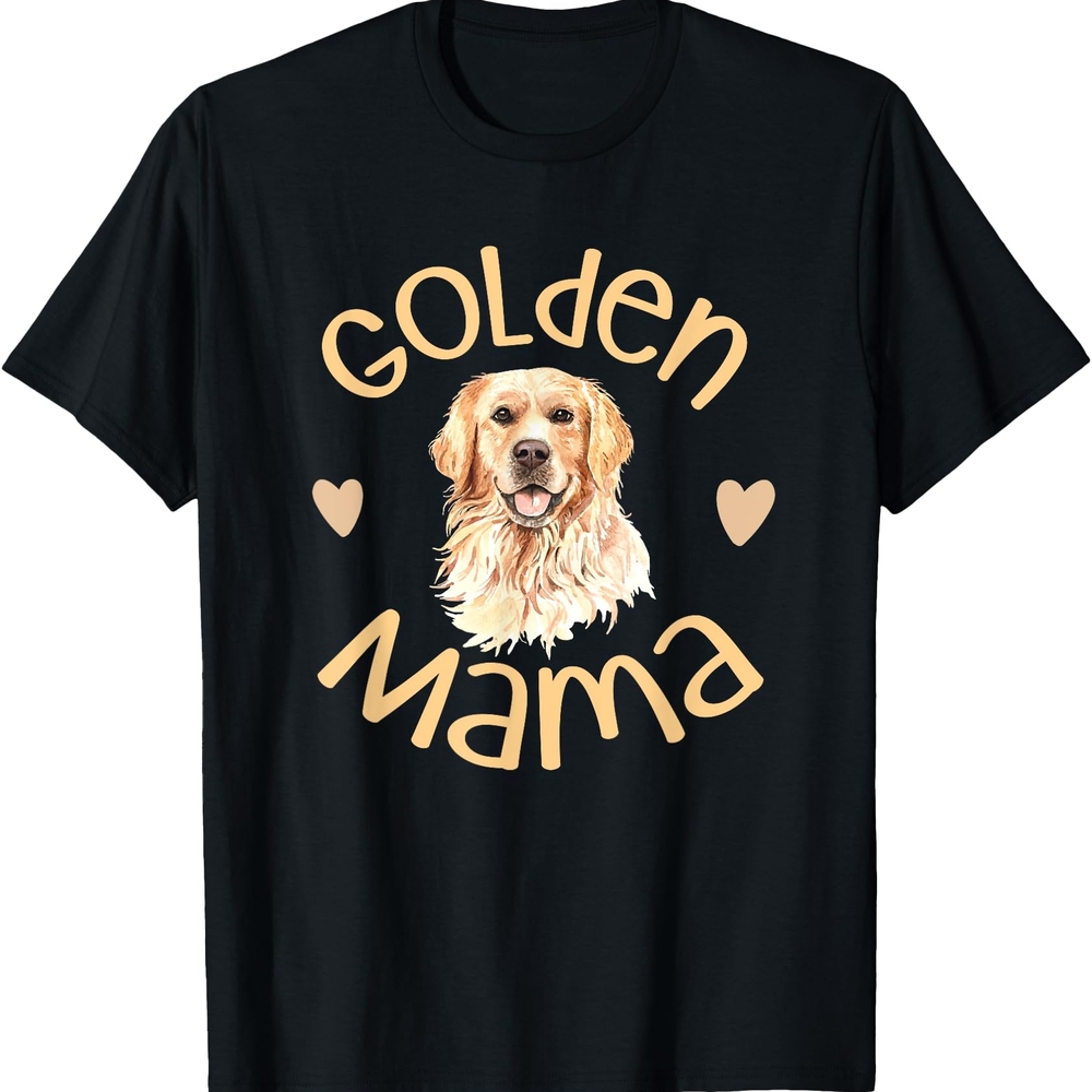 Black Tee Short Sleeve with Stylish Gold Design